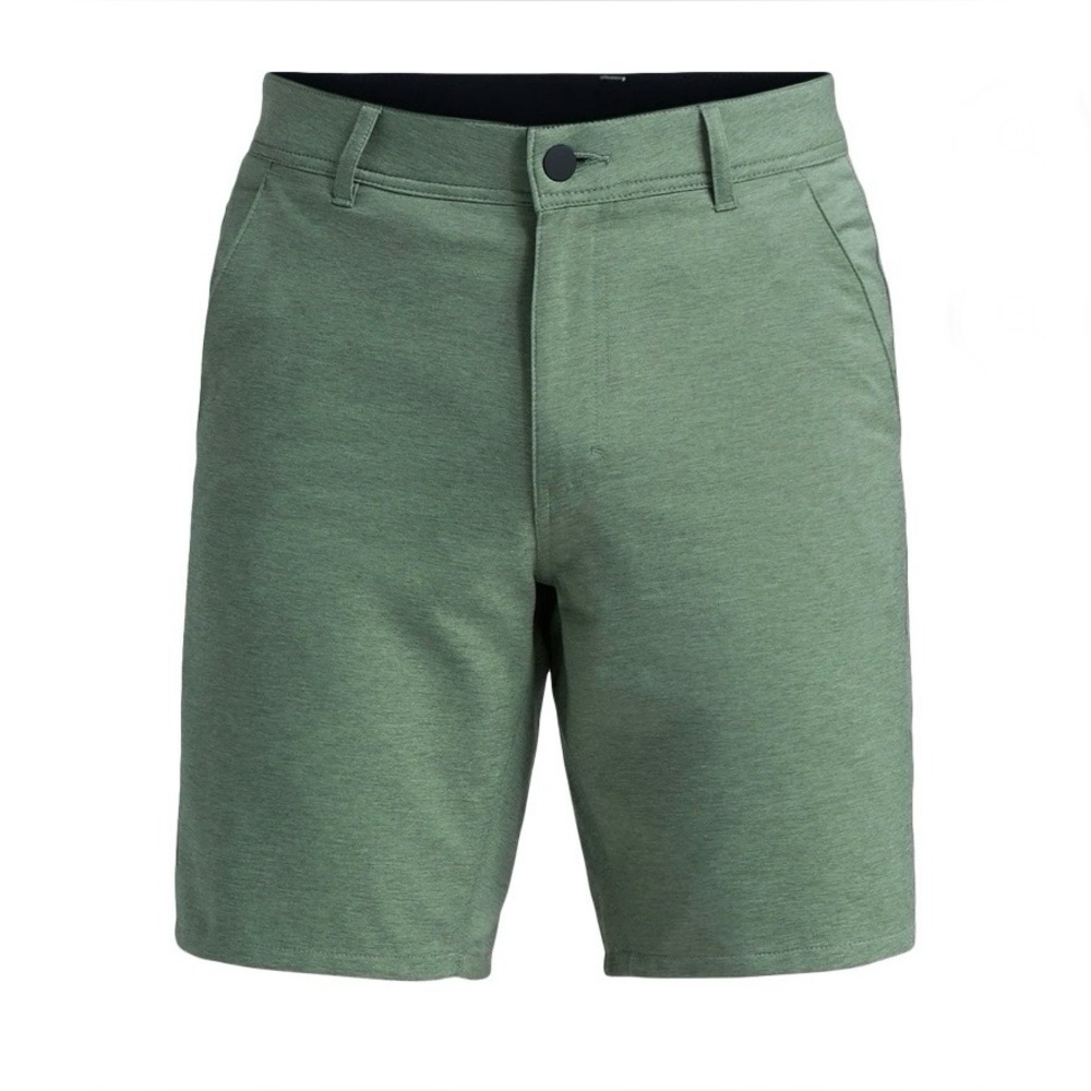 George Men's Flat Front 9” Inseam Commuter Short Size 30 Faded Spruce Heather